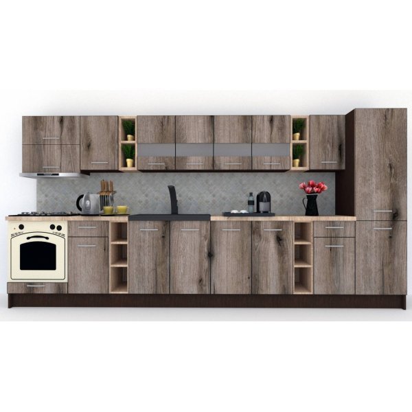 Bucatarie MARINA NEW 390 A Wenge / Decor K366