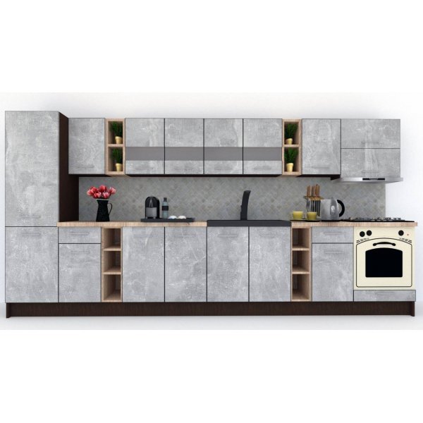Bucatarie MARINA NEW 390 B Wenge / Decor 4298
