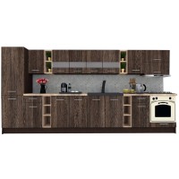 Bucatarie MARINA NEW 390 B Wenge / Decor 7648 Bucatarie MARINA NEW 390 B Wenge / Decor 7648