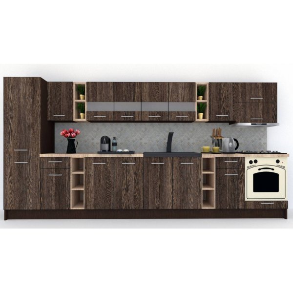 Bucatarie MARINA NEW 390 B Wenge / Decor 7648
