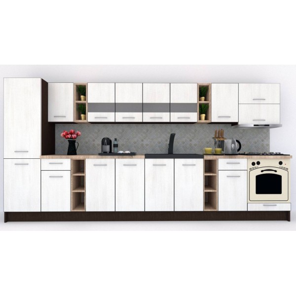 Bucatarie MARINA NEW 390 B Wenge / Decor 8508