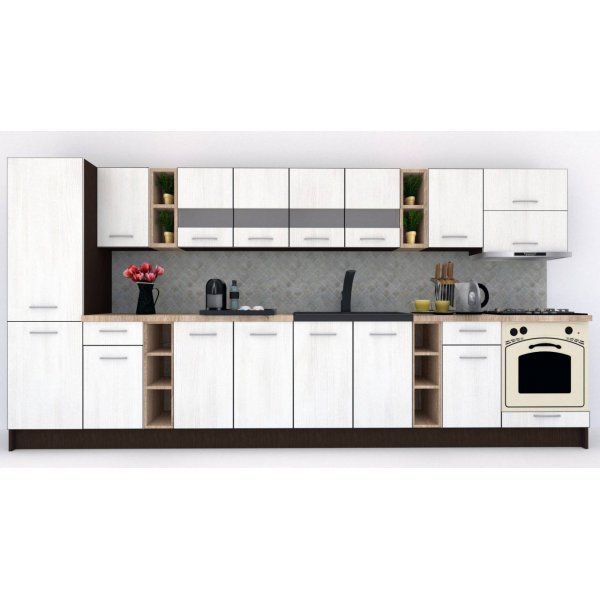 Bucatarie MARINA NEW 390 B Wenge / Decor 8508