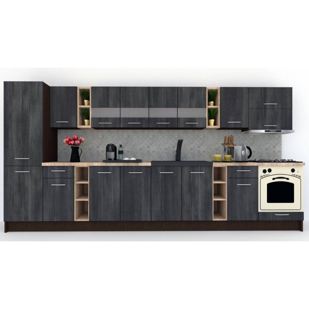 Bucatarie MARINA NEW 390 B Wenge / Decor 8509