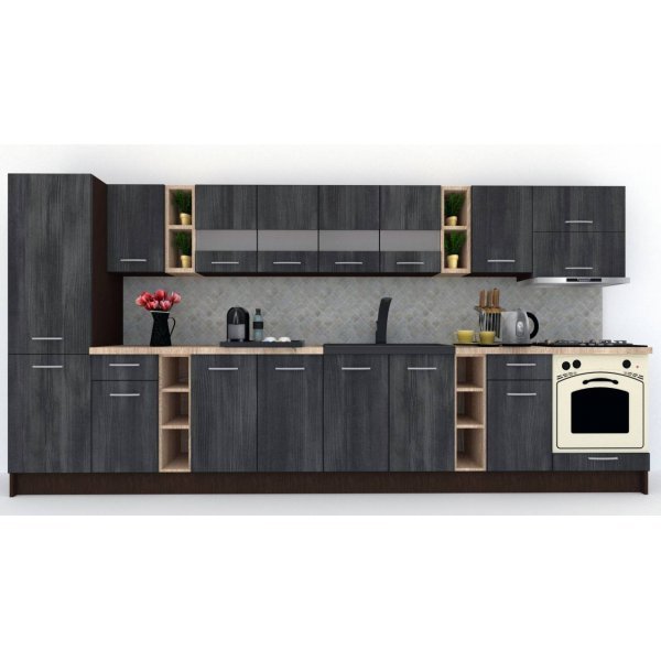 Bucatarie MARINA NEW 390 B Wenge / Decor 8509