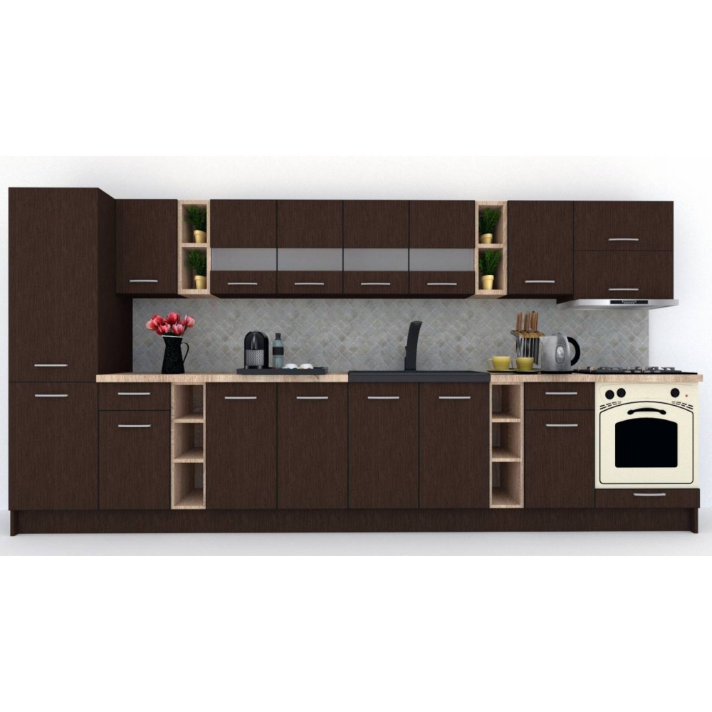 Bucatarie MARINA NEW 390 B Wenge / Decor 8548