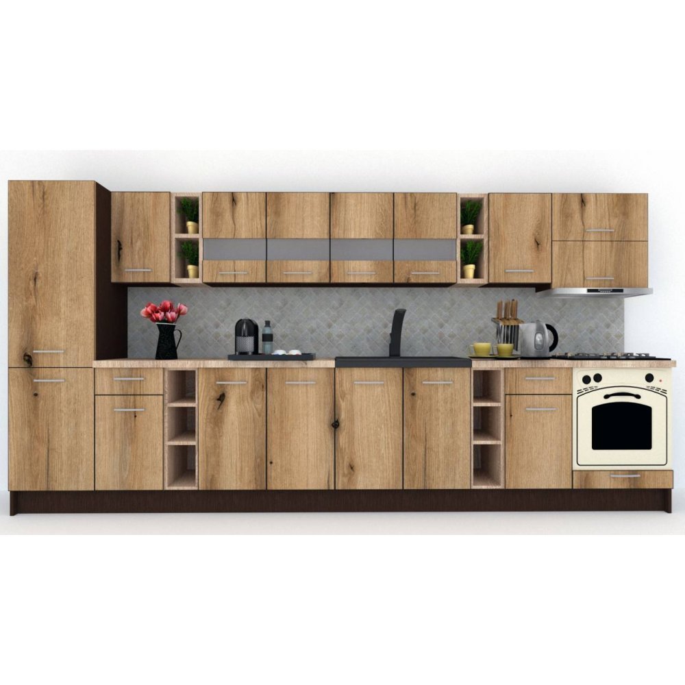 Bucatarie MARINA NEW 390 B Wenge / Decor K365