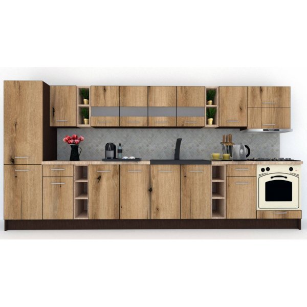 Bucatarie MARINA NEW 390 B Wenge / Decor K365