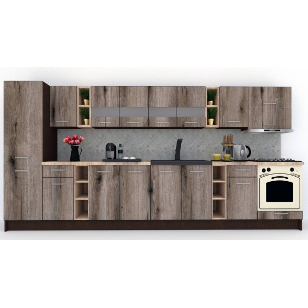 Bucatarie MARINA NEW 390 B Wenge / Decor K366