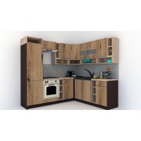 Bucatarie de Colt COSSY NEW DR. 200-230, Wenge / Decor K365