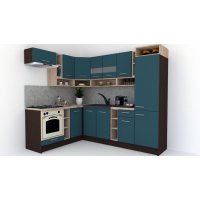 Bucatarie de Colt COSSY NEW 180-250 ST., Wenge / Decor 0244