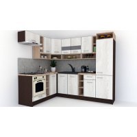 Bucatarie de Colt COSSY NEW 180-250 ST., Wenge / Decor K010