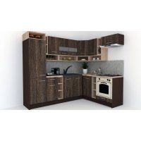 Bucatarie de Colt COSSY NEW 180-250 DR., Wenge / Decor 7648