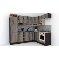 Bucatarie de Colt COSSY NEW 180-250 DR., Wenge / Decor K366