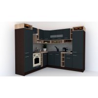 Bucatarie de Colt COSSY NEW ST. 230-250, Wenge / Decor 0164