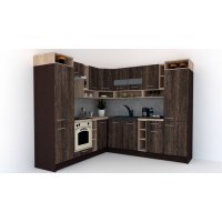 Bucatarie de Colt COSSY NEW ST. 230-250, Wenge / Decor 7648