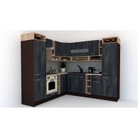 Bucatarie de Colt COSSY NEW ST. 230-250, Wenge / Decor 8509