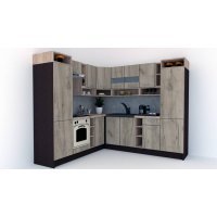 Bucatarie de Colt COSSY NEW ST. 230-250, Wenge / Decor K002