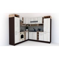 Bucatarie de Colt COSSY NEW ST. 230-250, Wenge / Decor K010