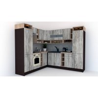 Bucatarie de Colt COSSY NEW ST. 230-250, Wenge / Decor K084