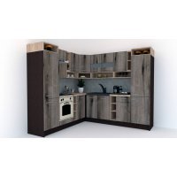 Bucatarie de Colt COSSY NEW ST. 230-250, Wenge / Decor K366