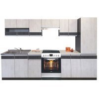 Bucatarie SARA 3A1 decor 8508 Sosna Norweska/8509 Sosna Norweska Czarna
