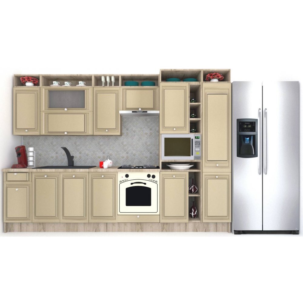 Bucatarie LEEA ART FRONT MDF ROSA 320B K002 / decor 243