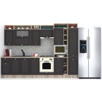 Bucatarie LEEA ART FRONT MDF EKRAN 320B K002 / decor 258