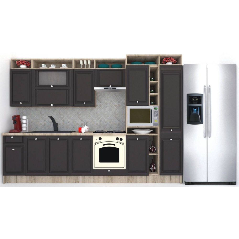 Bucatarie LEEA ART FRONT MDF PARMA 320B K002 / decor 258