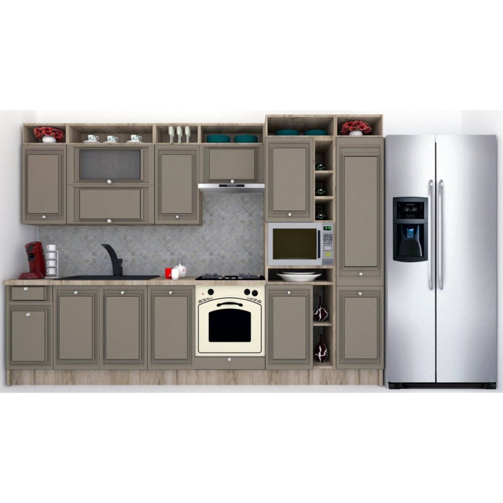 Bucatarie LEEA ART FRONT MDF SPARX 320B K002 / decor 200