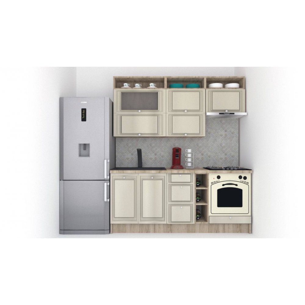 Bucatarie LEEA ART FRONT MDF PARMA 200 K002 / decor 161