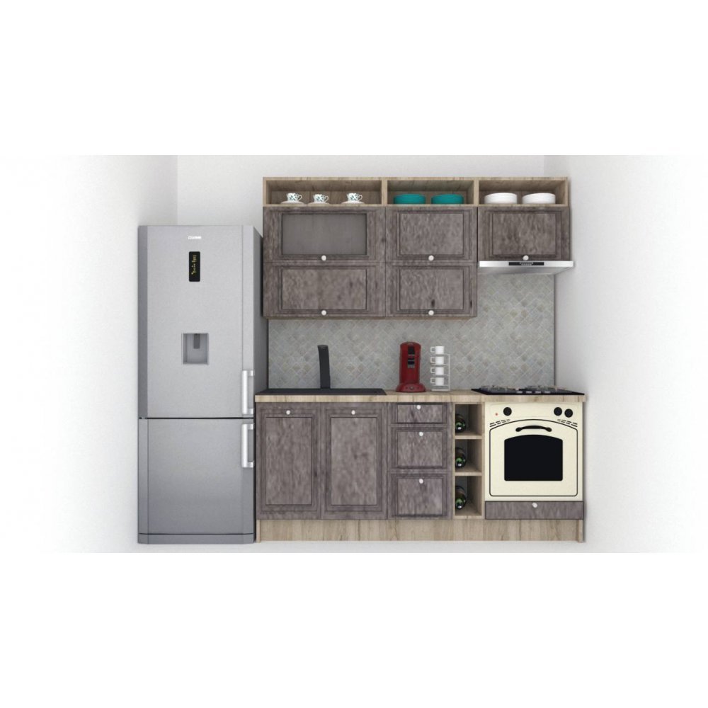 Bucatarie LEEA ART FRONT MDF PARMA 200 K002 / decor 247