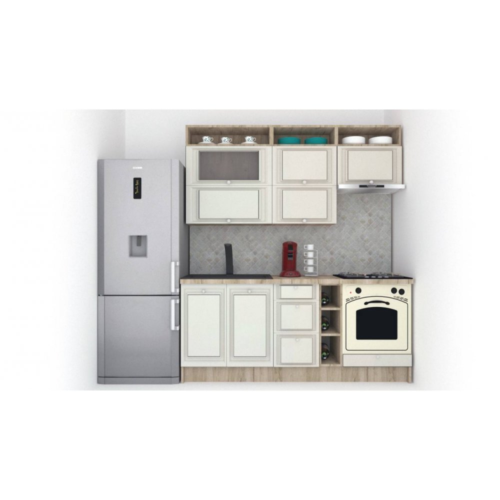 Bucatarie LEEA ART FRONT MDF PORTAL 200 K002 / decor 102