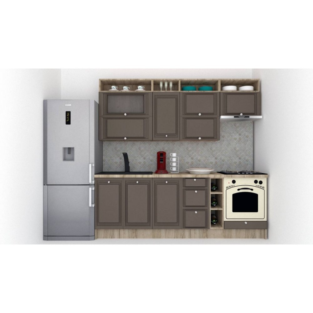 Bucatarie LEEA ART FRONT MDF REGULARNY 240B K002 / decor 218