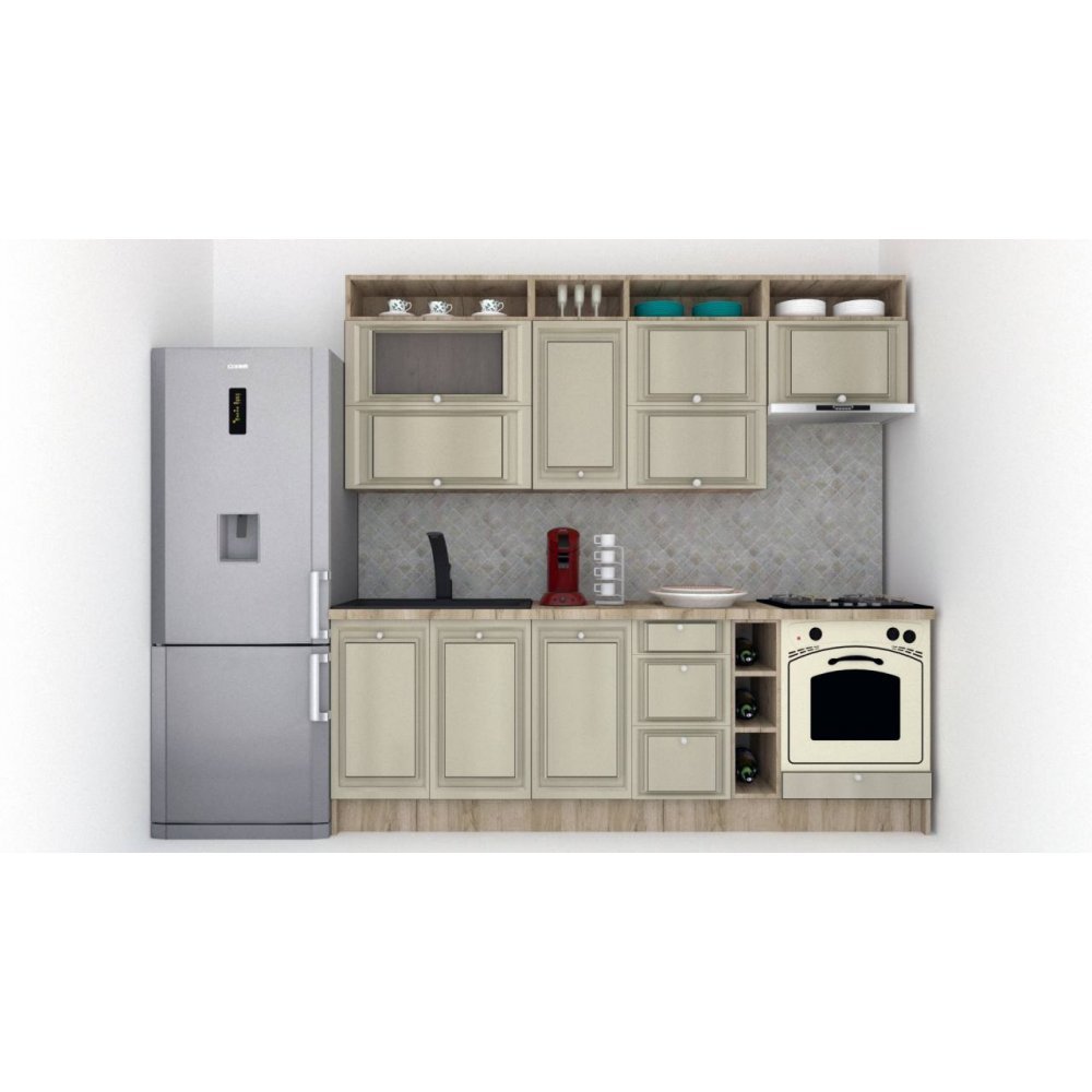 Bucatarie LEEA ART FRONT MDF ROSA 240B K002 / decor 161