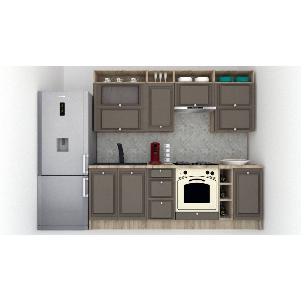 Bucatarie LEEA ART FRONT MDF ELBA 240A K002 / decor 218