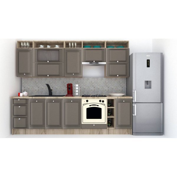 Bucatarie LEEA ART FRONT MDF PORTAL 280 K002 / decor 218
