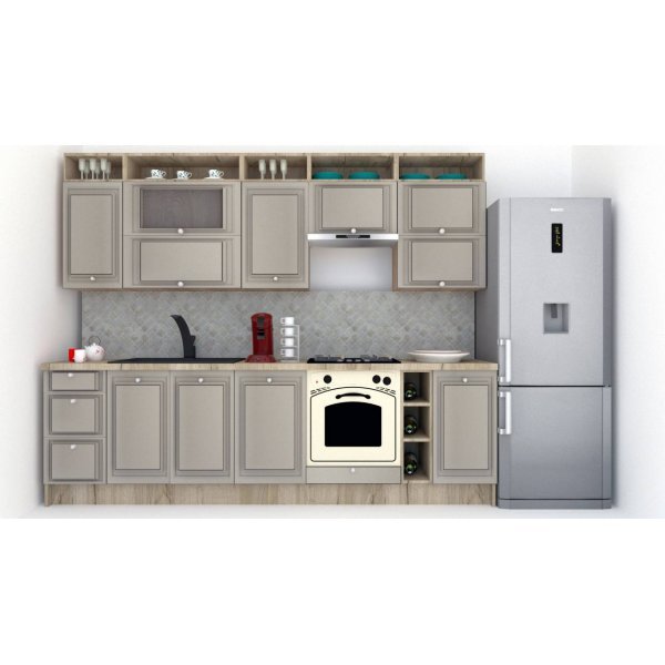 Bucatarie LEEA ART FRONT MDF PORTAL 280 K002 / decor 227