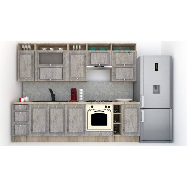 Bucatarie LEEA ART FRONT MDF PORTAL 280 K002 / decor 246