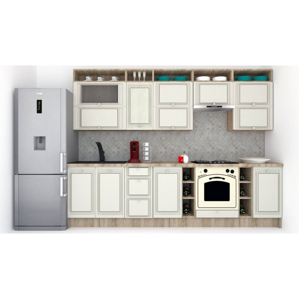 Bucatarie LEEA ART FRONT MDF OLDER 300B K002 / decor 102