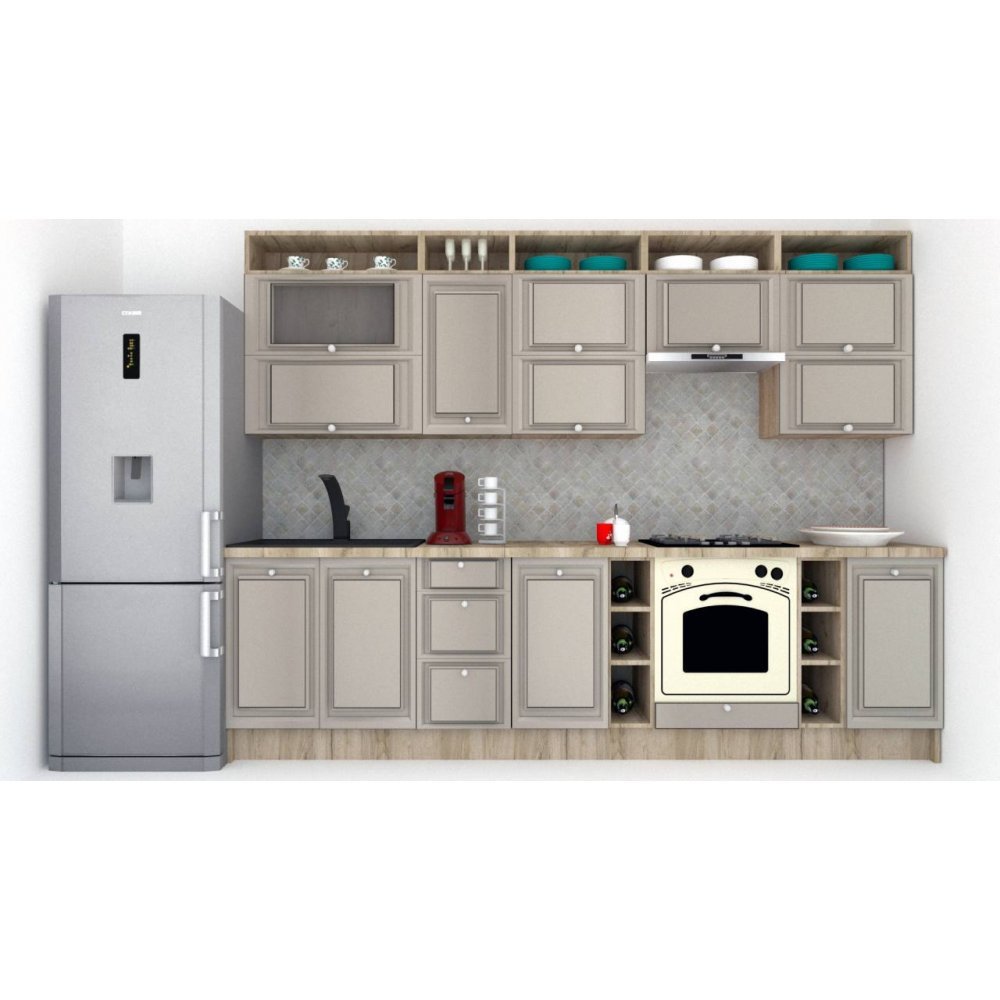 Bucatarie LEEA ART FRONT MDF OLDER 300B K002 / decor 227