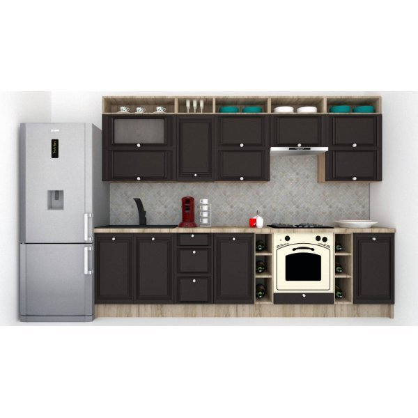 Bucatarie LEEA ART FRONT MDF OLDER 300B K002 / decor 258