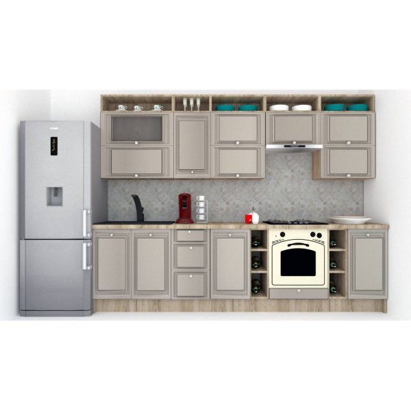 Bucatarie LEEA ART FRONT MDF REGULARNY 300B K002 / decor 227