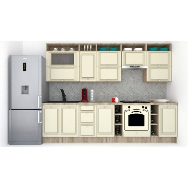 Bucatarie LEEA ART FRONT MDF REGULARNY 300B K002 / decor 232