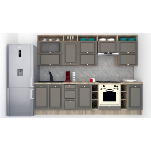 Bucatarie LEEA ART FRONT MDF REGULARNY 300B K002 / decor 265