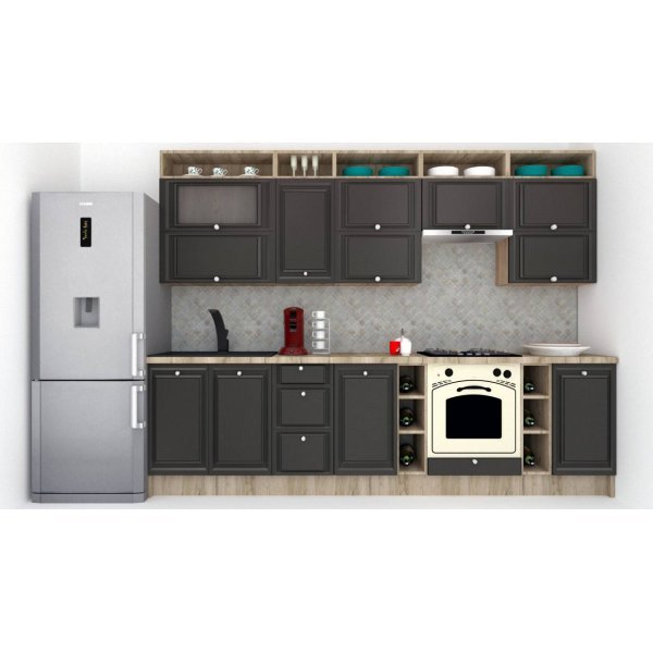 Bucatarie LEEA ART FRONT MDF REGULARNY 300B K002 / decor 266