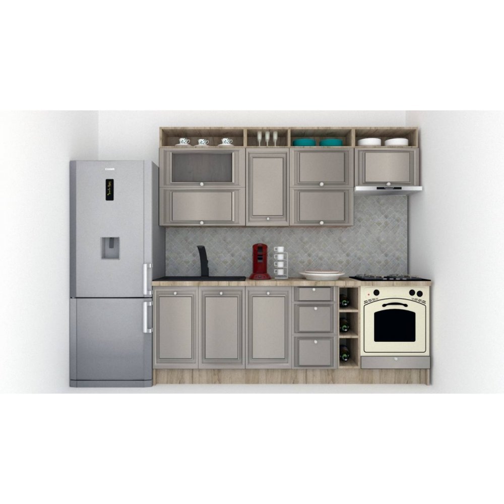 Bucatarie LEEA ART FRONT MDF CANYON 240B K002 / decor 210