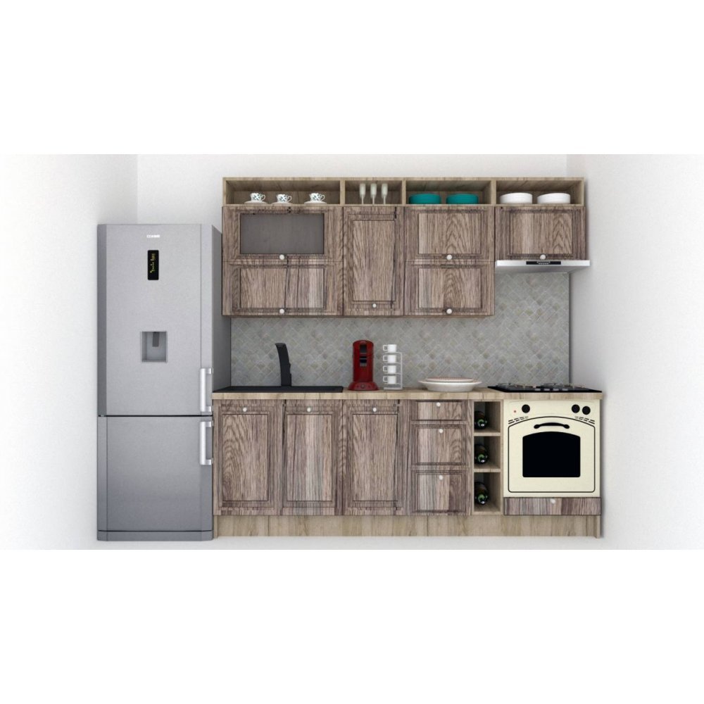 Bucatarie LEEA ART FRONT MDF CANYON 240B K002 / decor 213