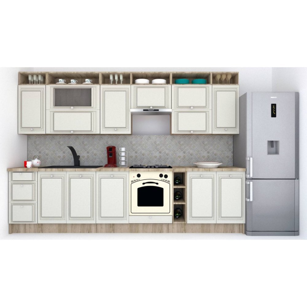 Bucatarie LEEA ART FRONT MDF ROSA 320A K002 / decor 102
