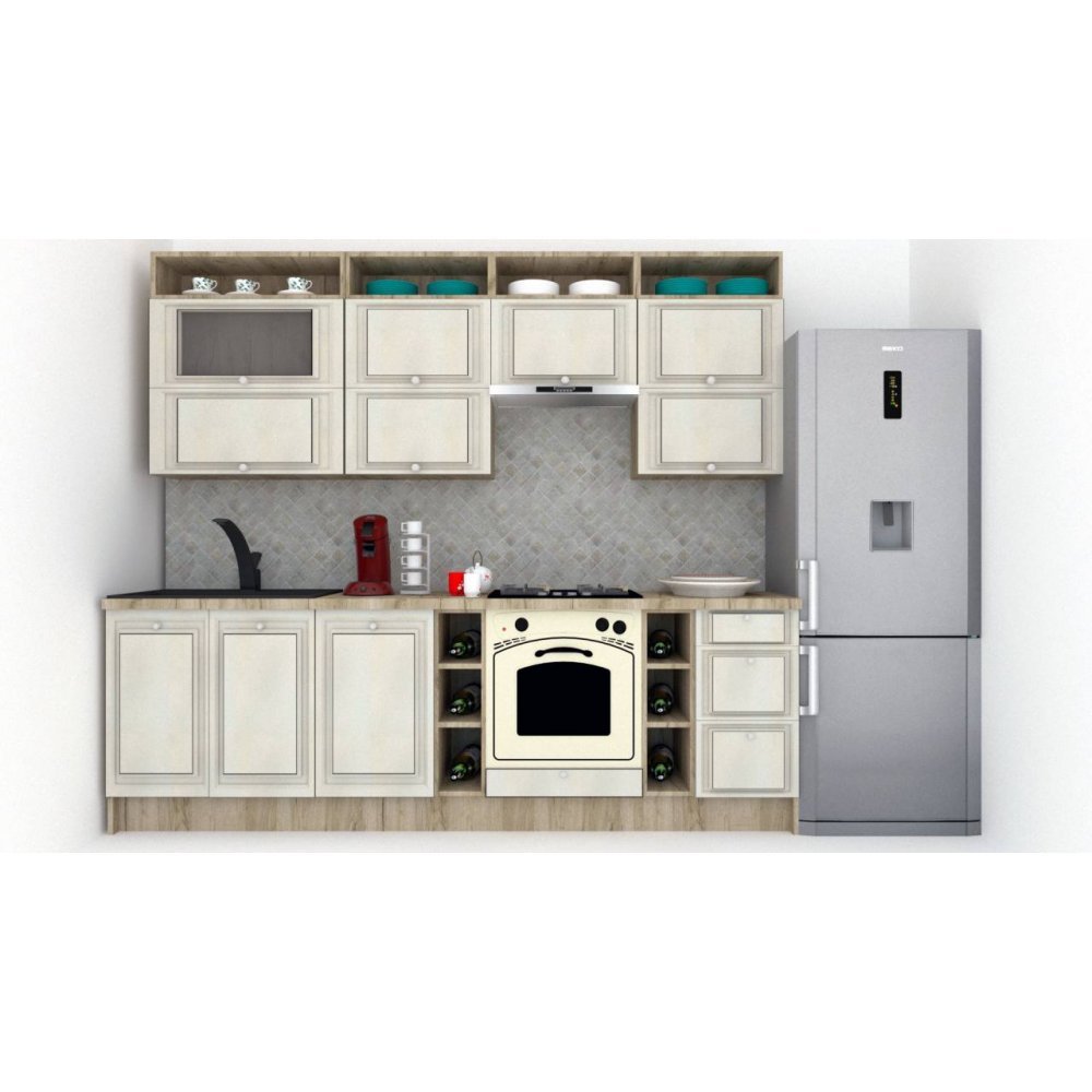 Bucatarie LEEA ART FRONT MDF FRESCO 260 K002 / decor 102