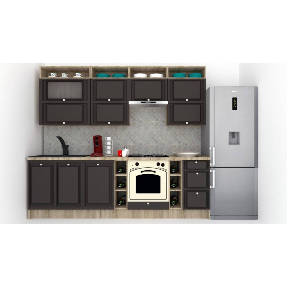 Bucatarie LEEA ART FRONT MDF STILE 260 K002 / decor 258 Bucatarie LEEA ART FRONT MDF STILE 260 K002 / decor 258